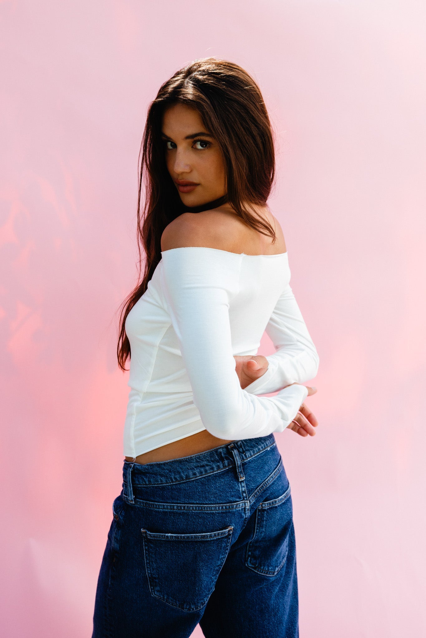 Brandy Top Jersey - White