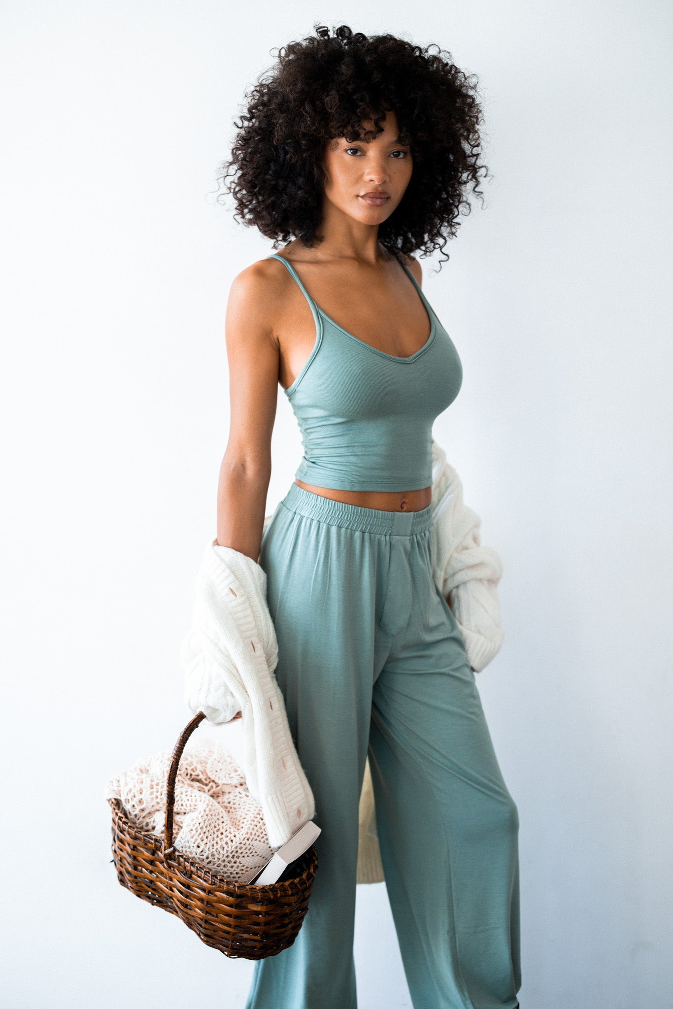 James Boxer Pants Jersey - Sage