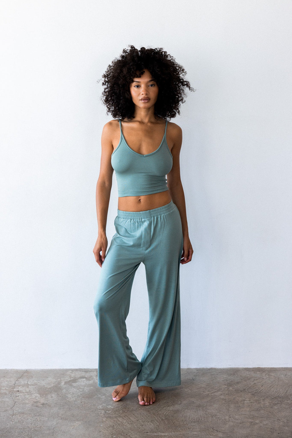 James Boxer Pants Jersey - Sage