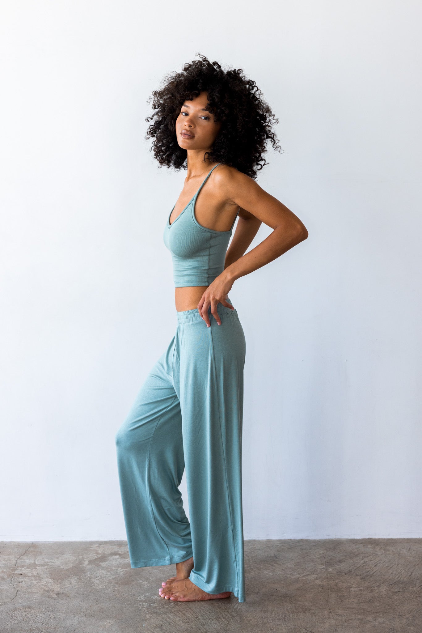 James Boxer Pants Jersey - Sage