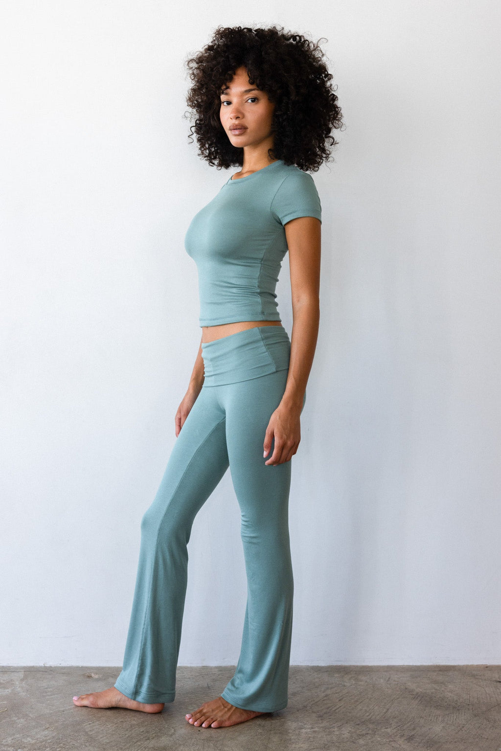 Britney Pants Baby Ribbed - Sage