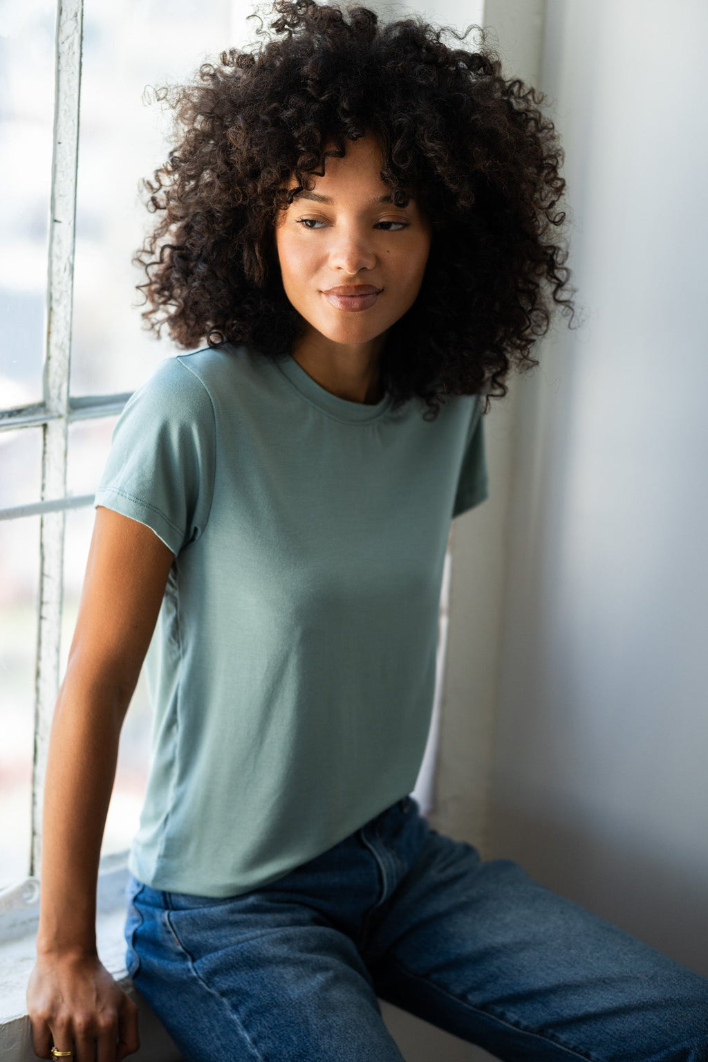 Bestie Tee Jersey - Sage