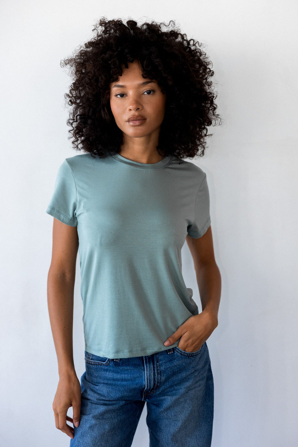Bestie Tee Jersey - Sage