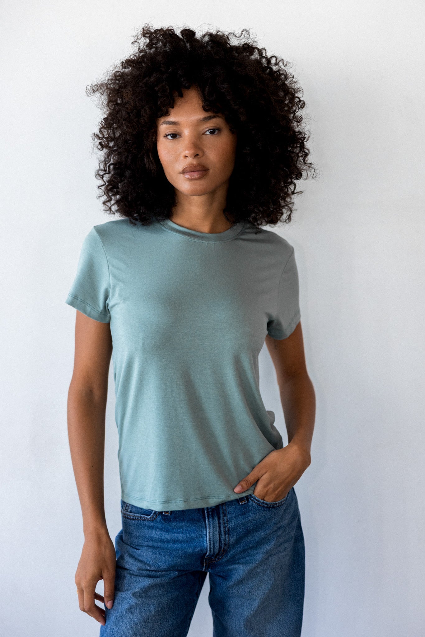 Bestie Tee Jersey - Sage