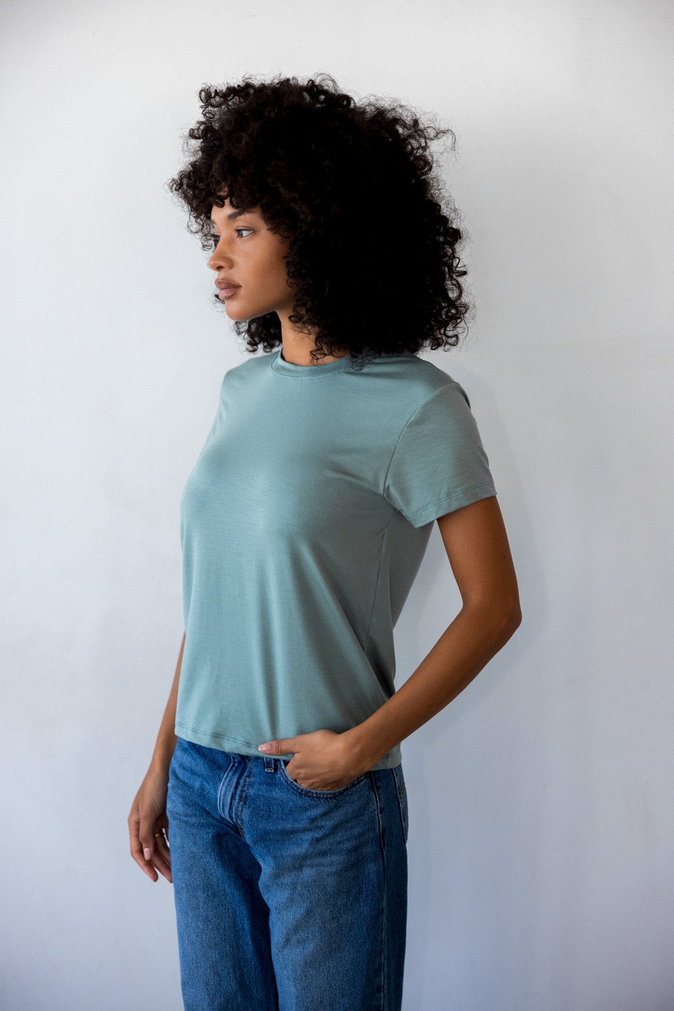 Bestie Tee Jersey - Sage