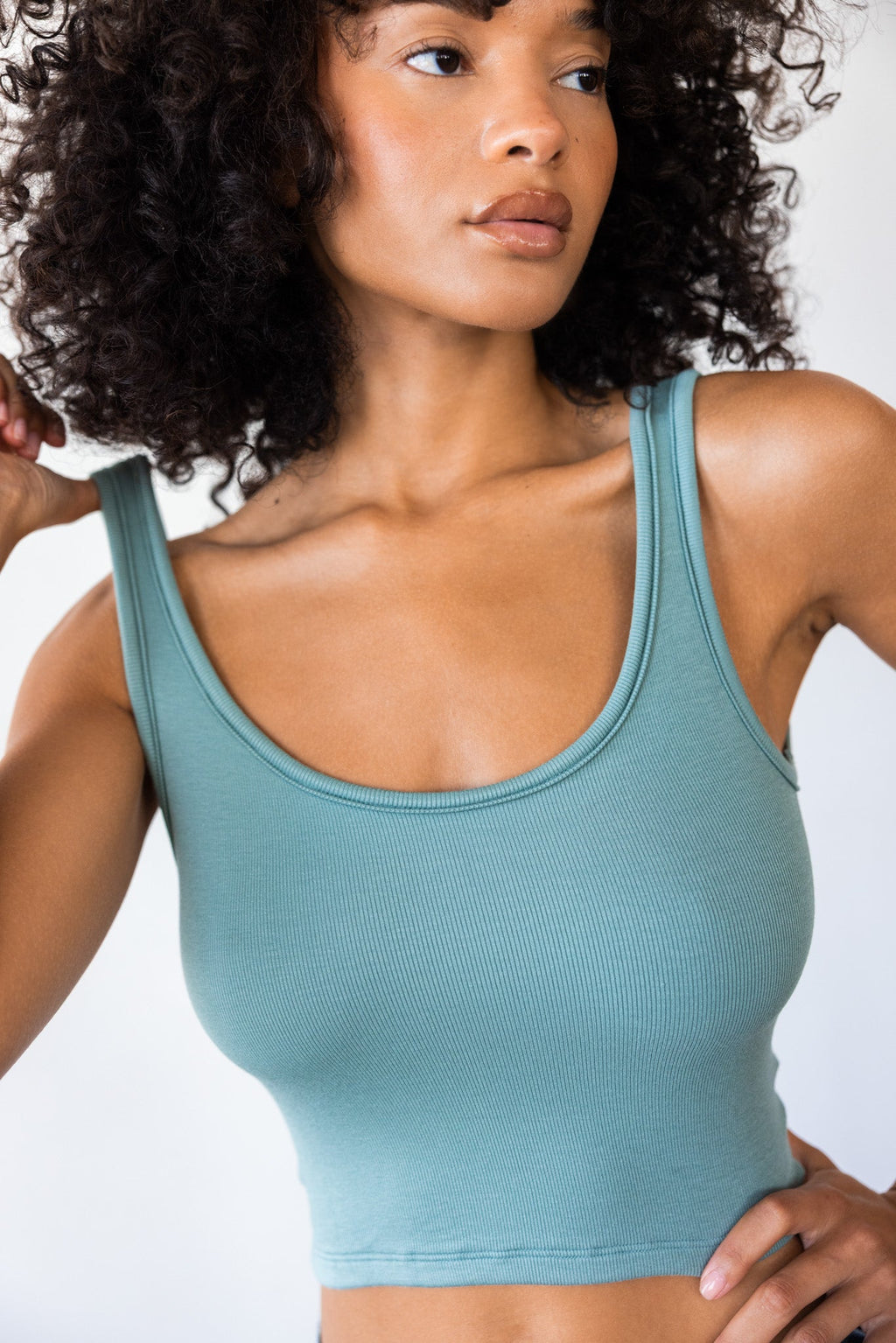 Stephanie Tank Baby Ribbed - Sage