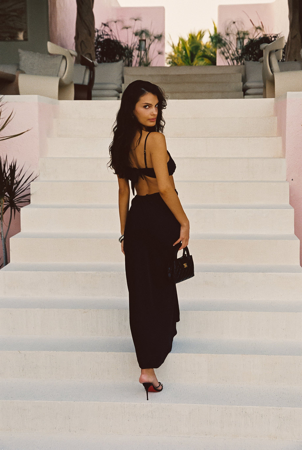 Kiele Dress Satin - Black