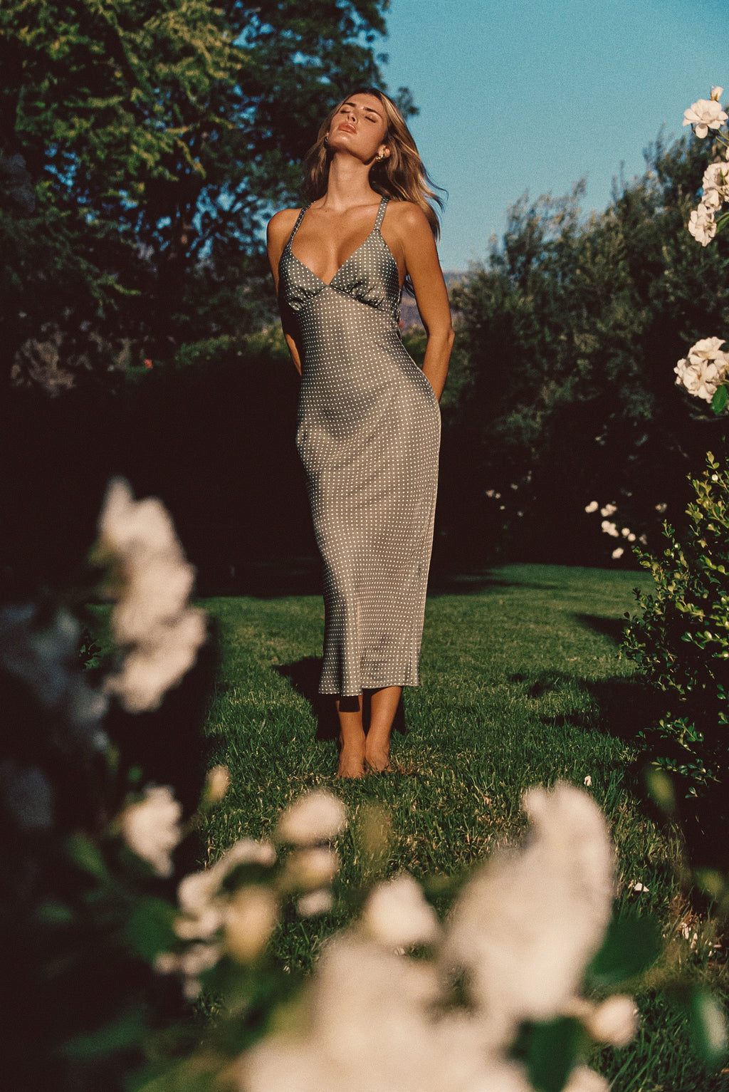 Sabrina Midi Dress Satin - Meadow