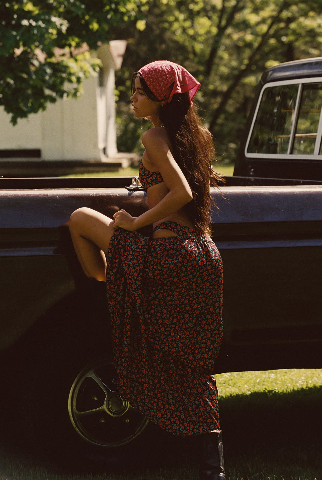 Kristina Maxi Skirt Satin - Geneva