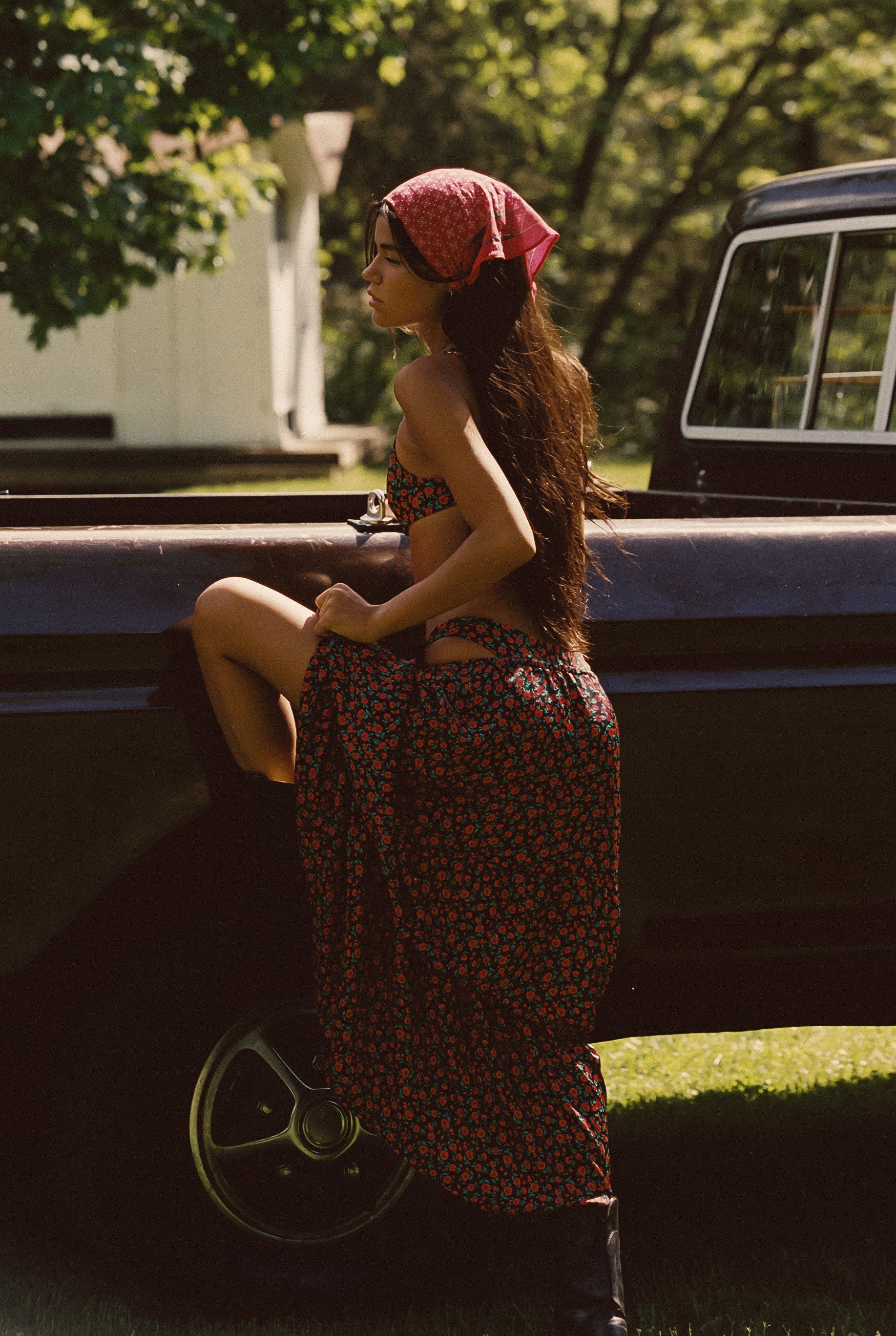 Kristina Maxi Skirt Satin - Geneva