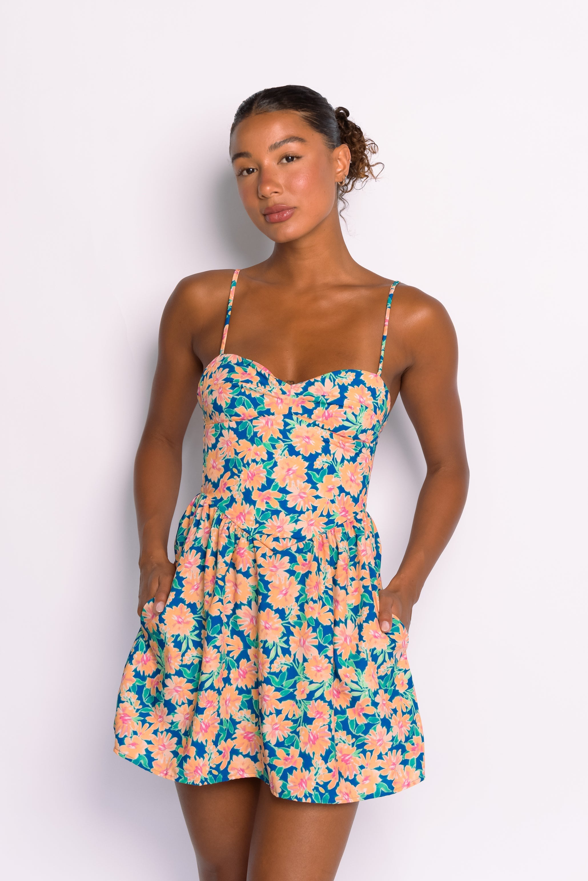Aurora Mini Dress Ecovoile - Sunflower