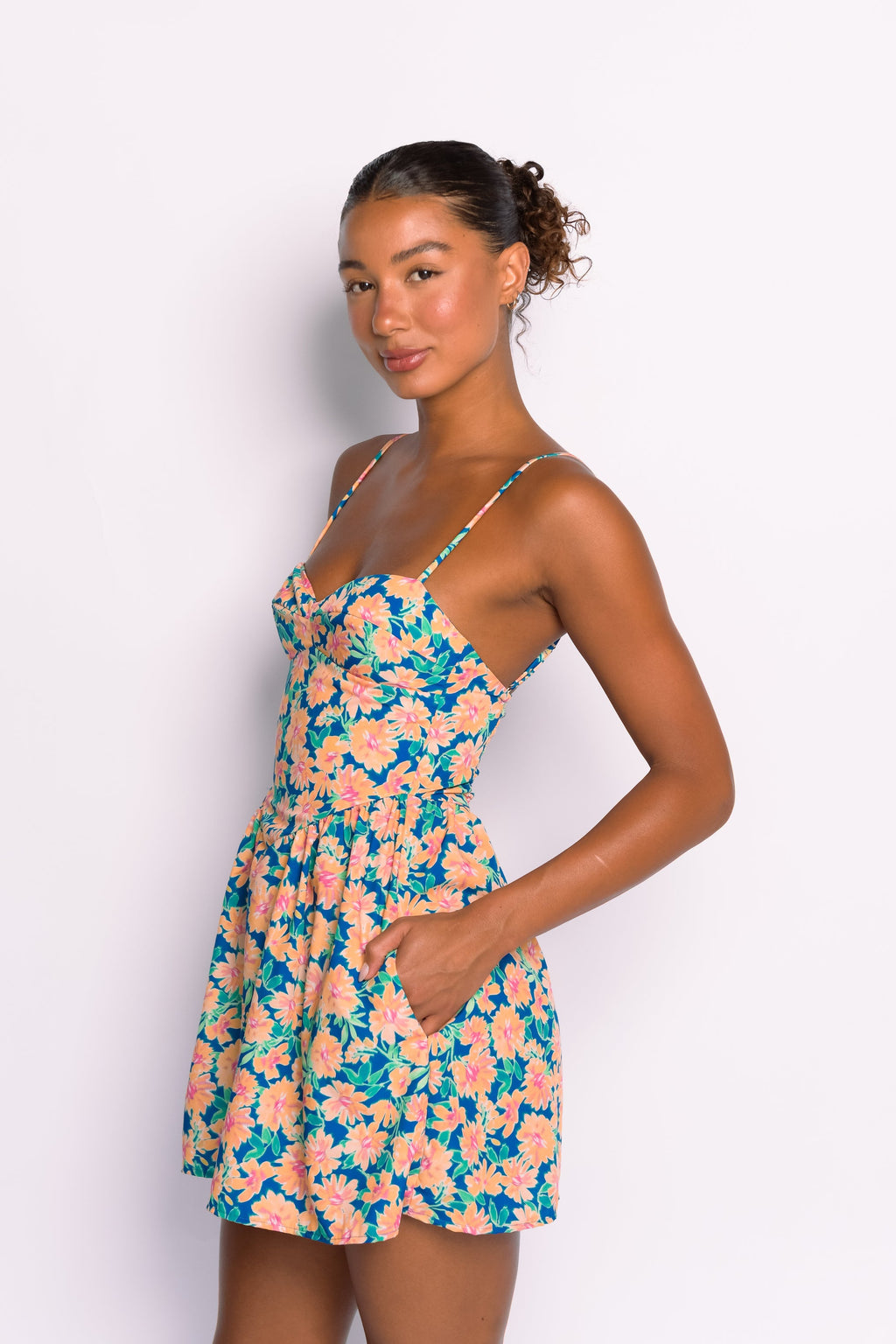 Aurora Mini Dress Ecovoile - Sunflower