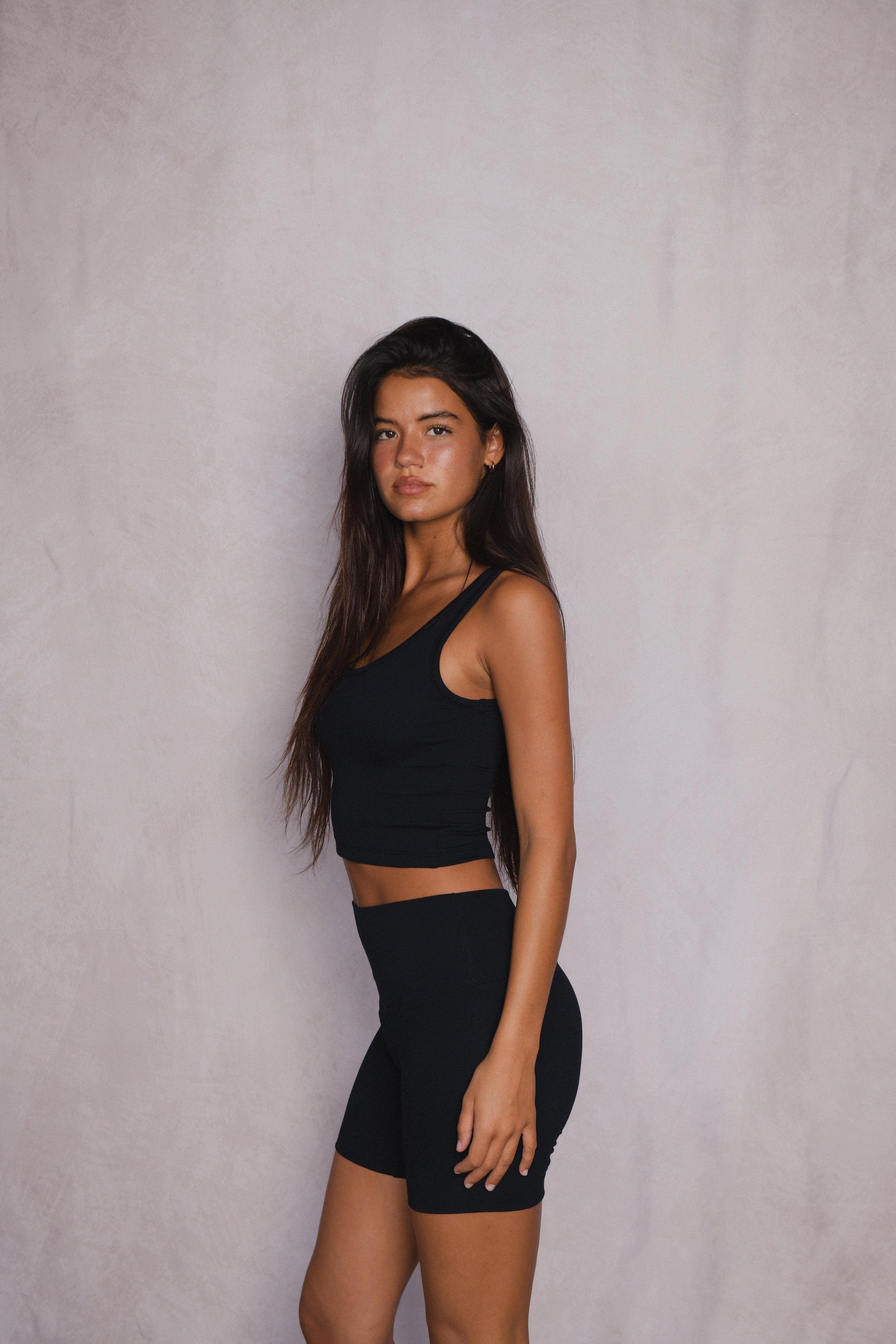 Baby Ribbed Bike Short - Black