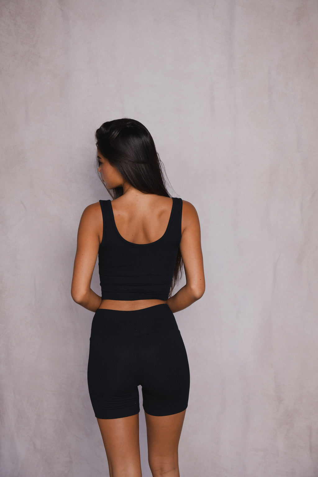 Baby Ribbed Bike Short - Black