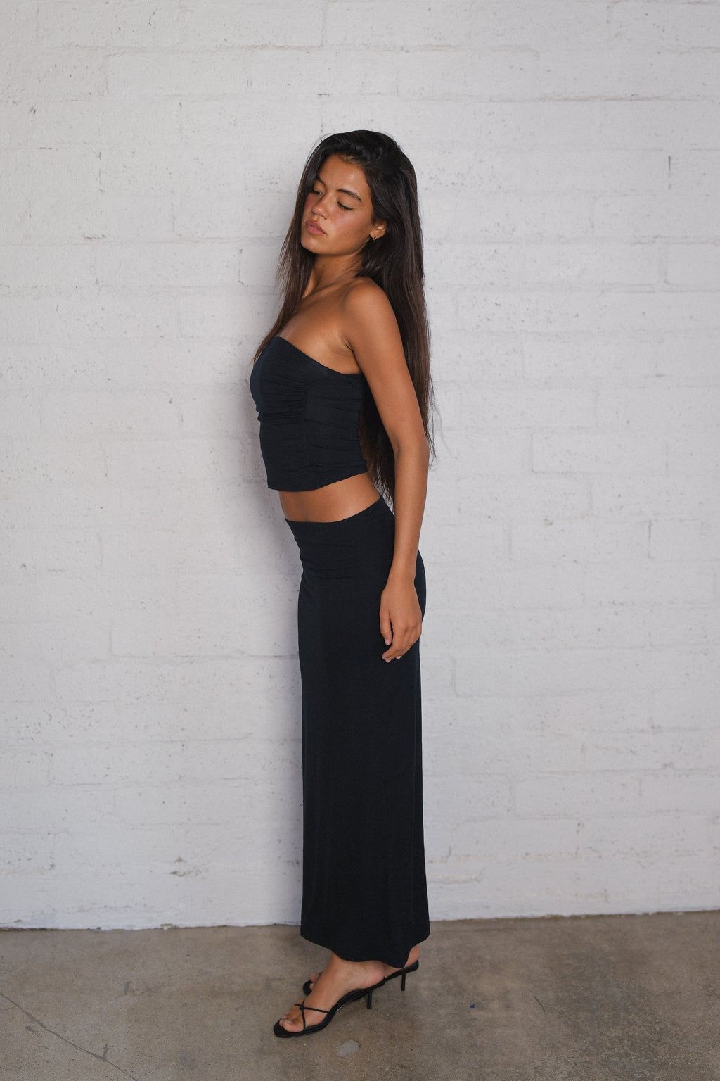 Billie Maxi Skirt Jersey - Black