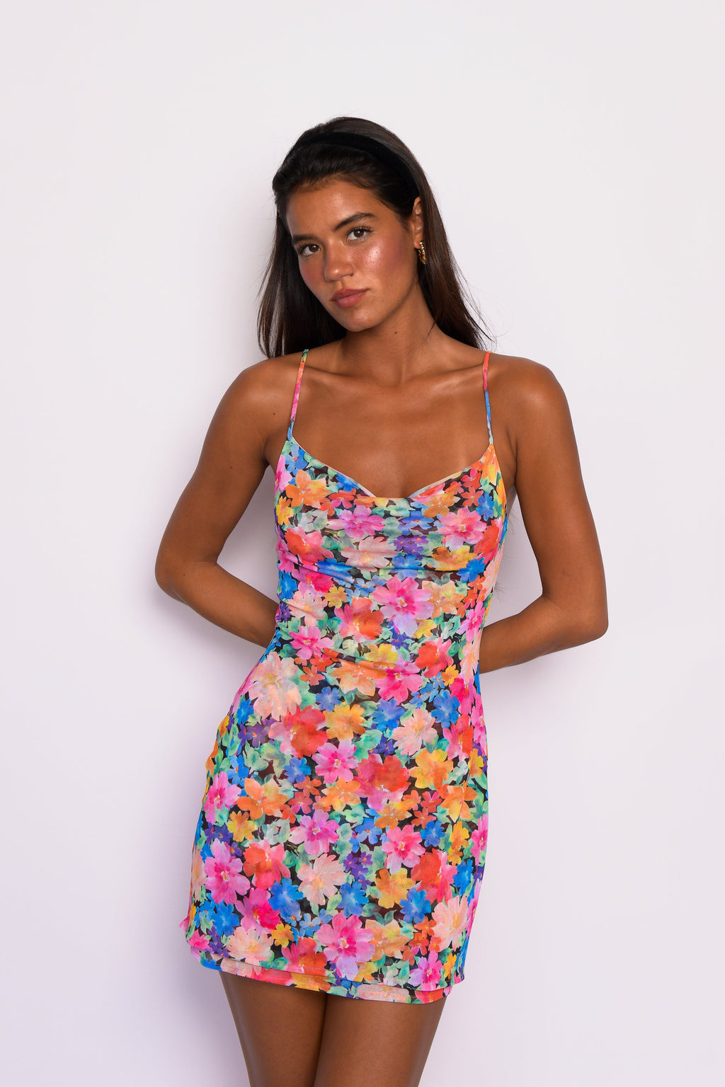 Samantha Mini Dress Mesh - Marbella