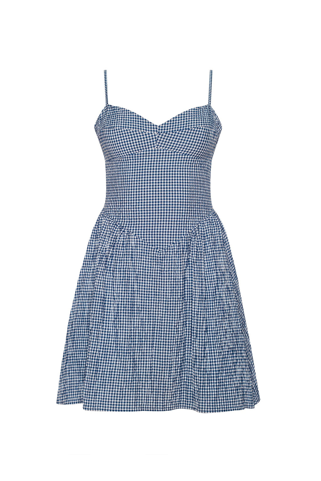 Aurora Mini Dress - Blue Gingham