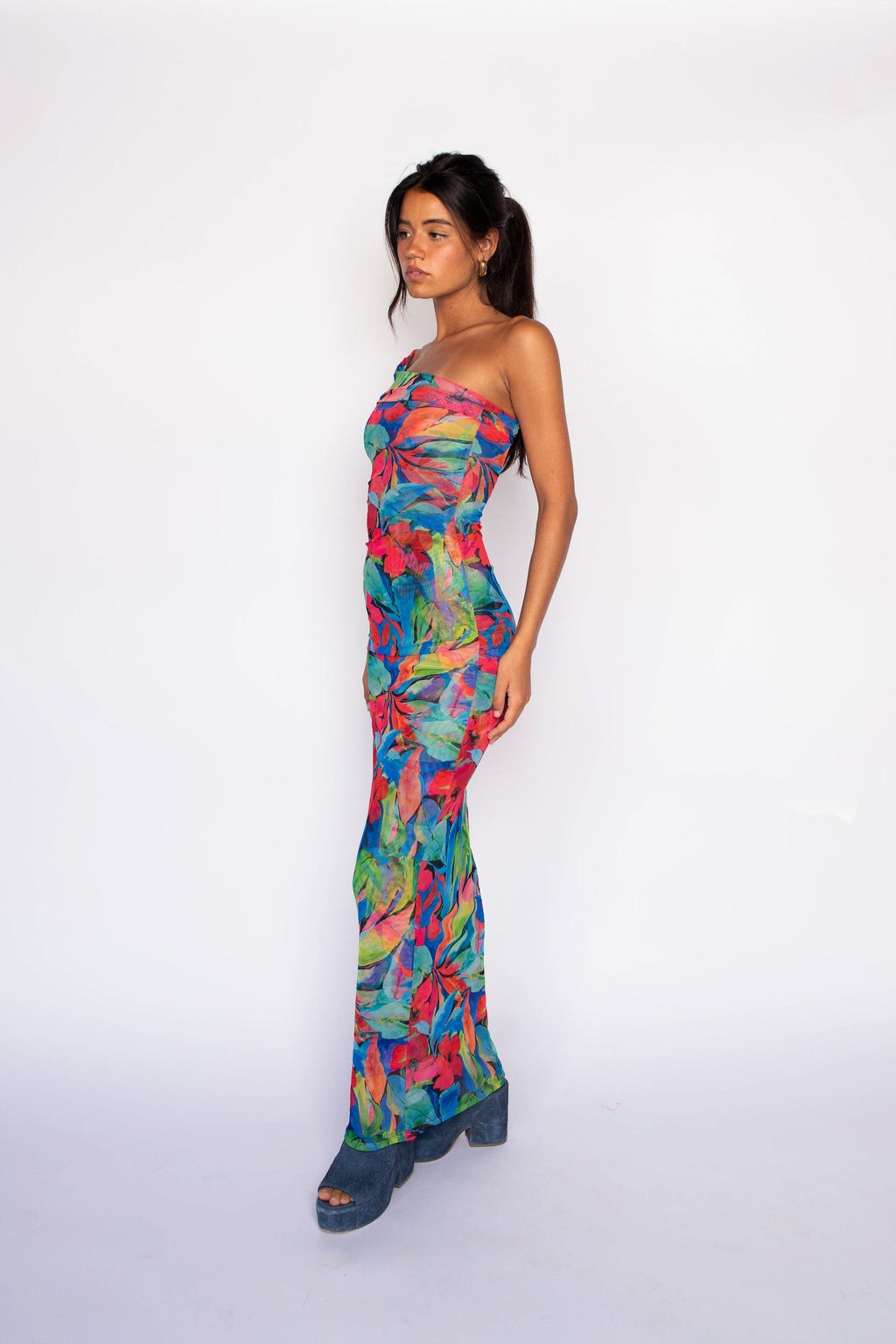 Caroline Maxi Dress Mesh - Acapulco