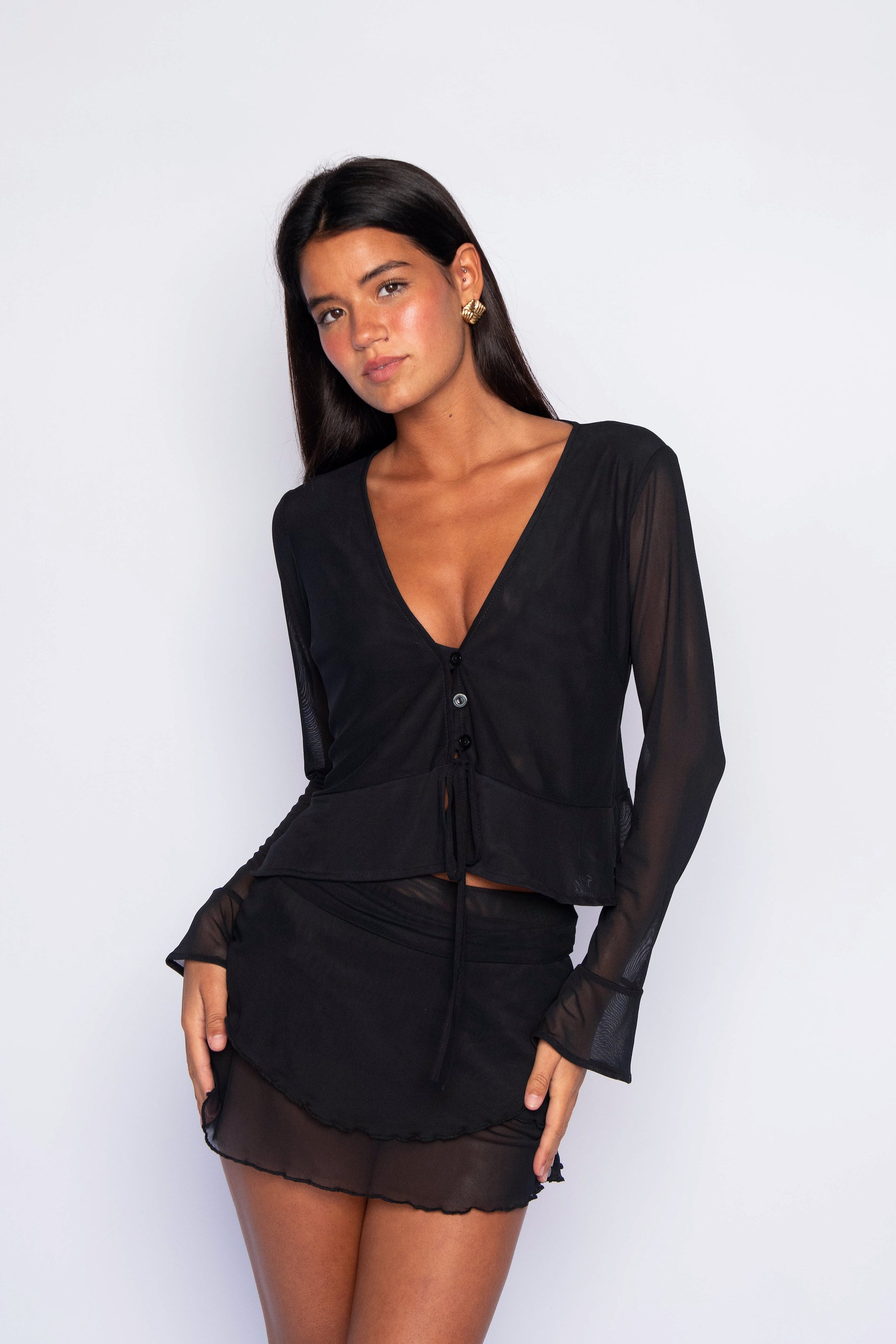 Colette Top Mesh - Black