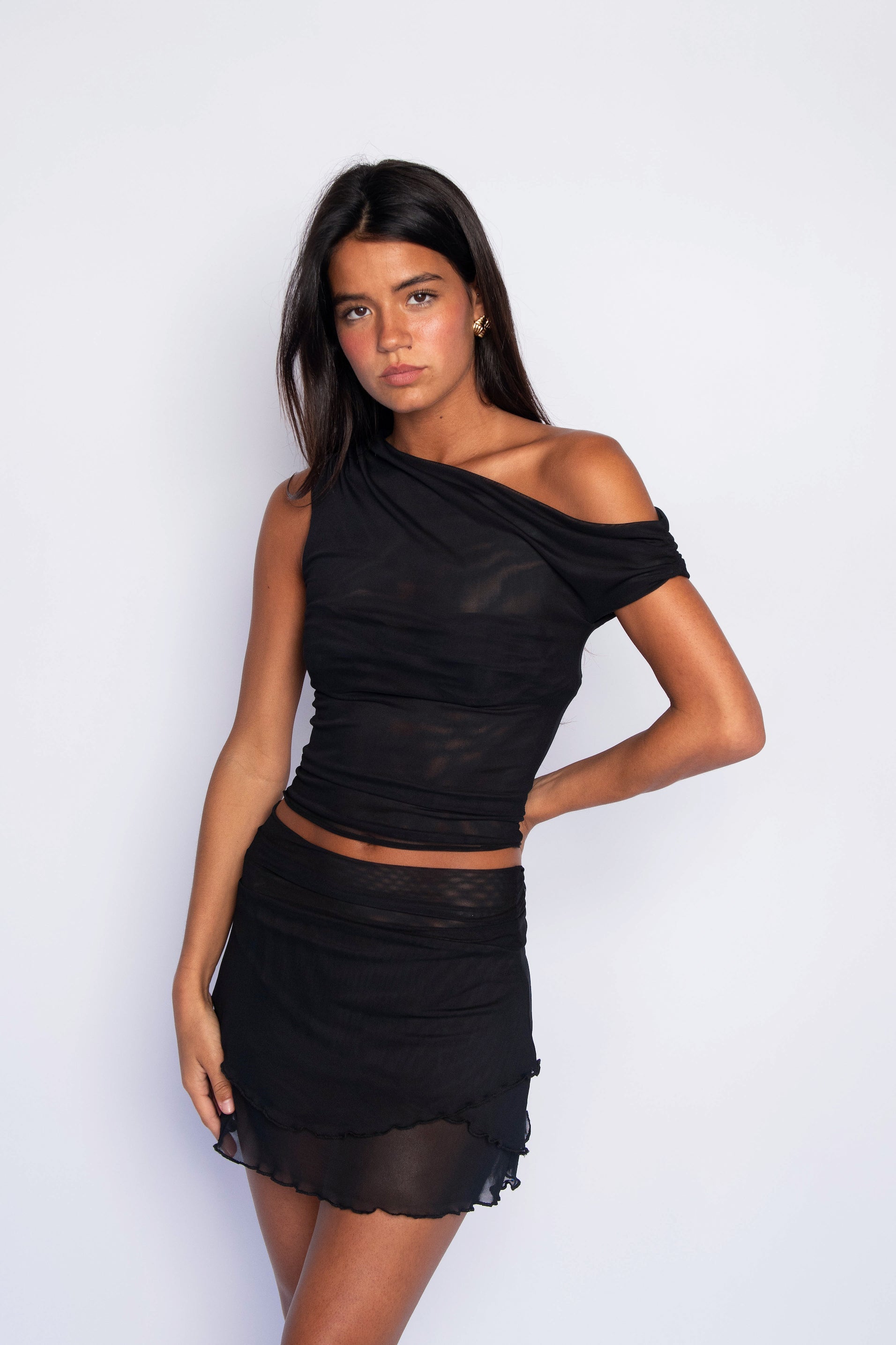 Mischa Top Mesh - Black