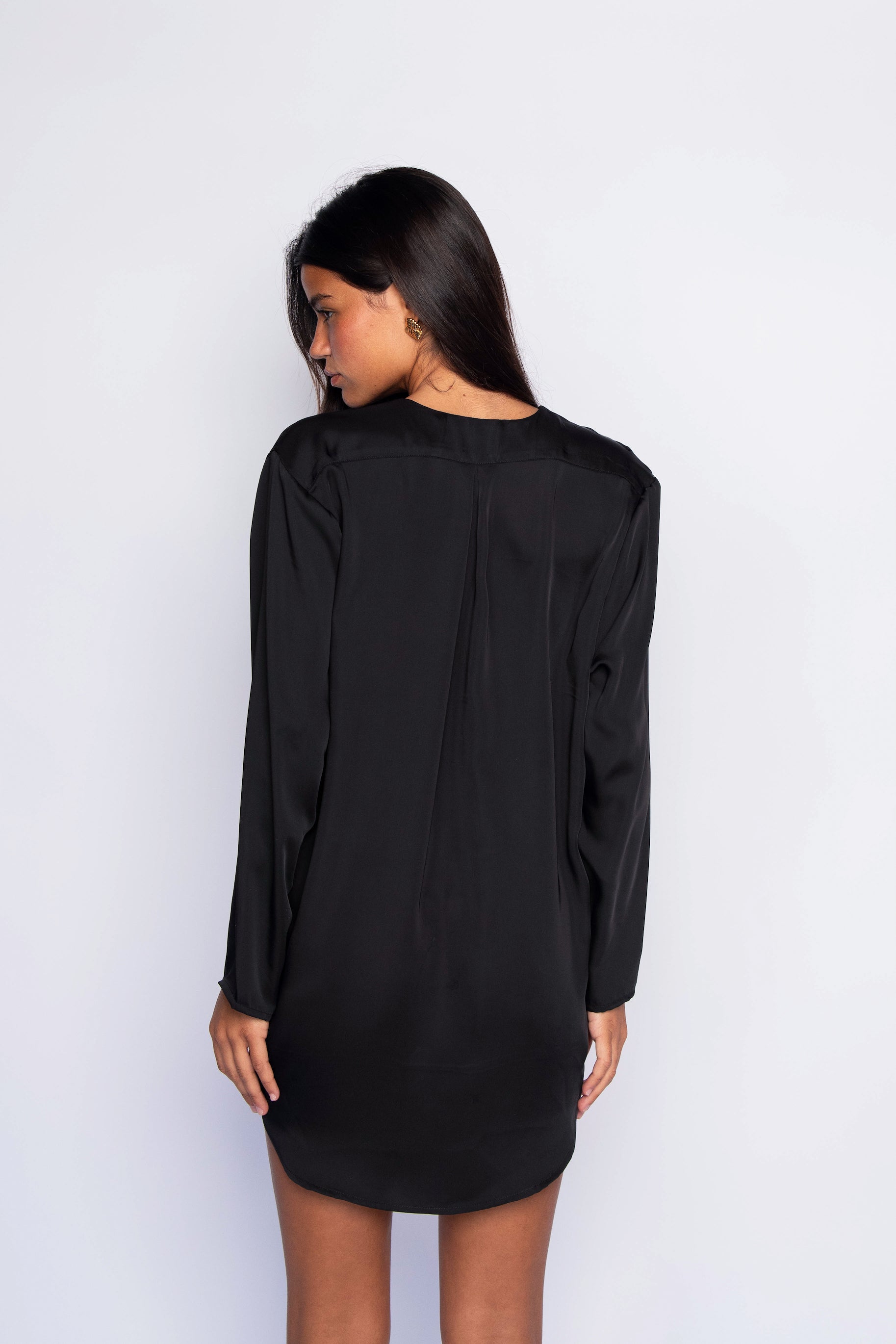 Lily Tunic Satin - Black
