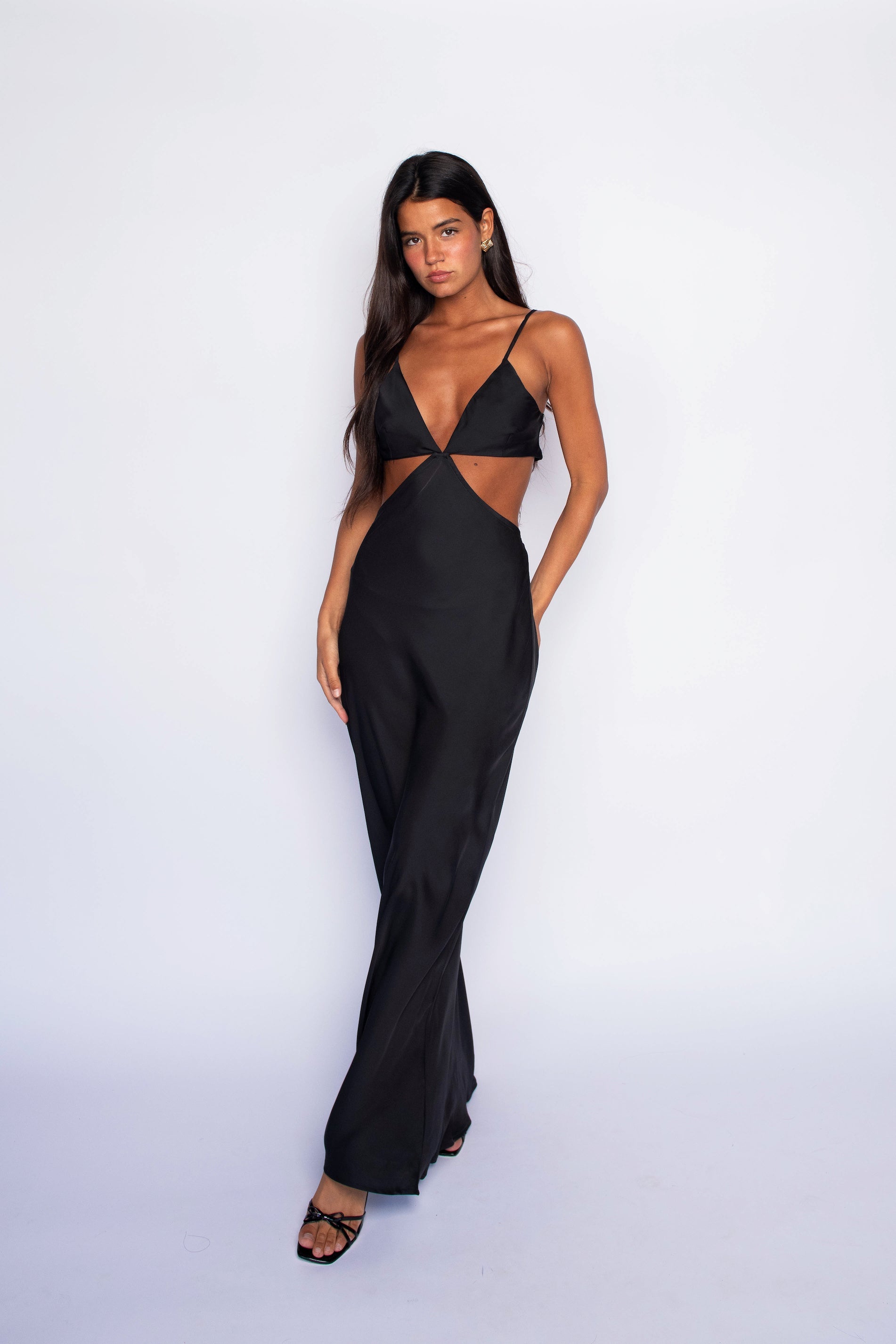 Kiele Dress Satin - Black