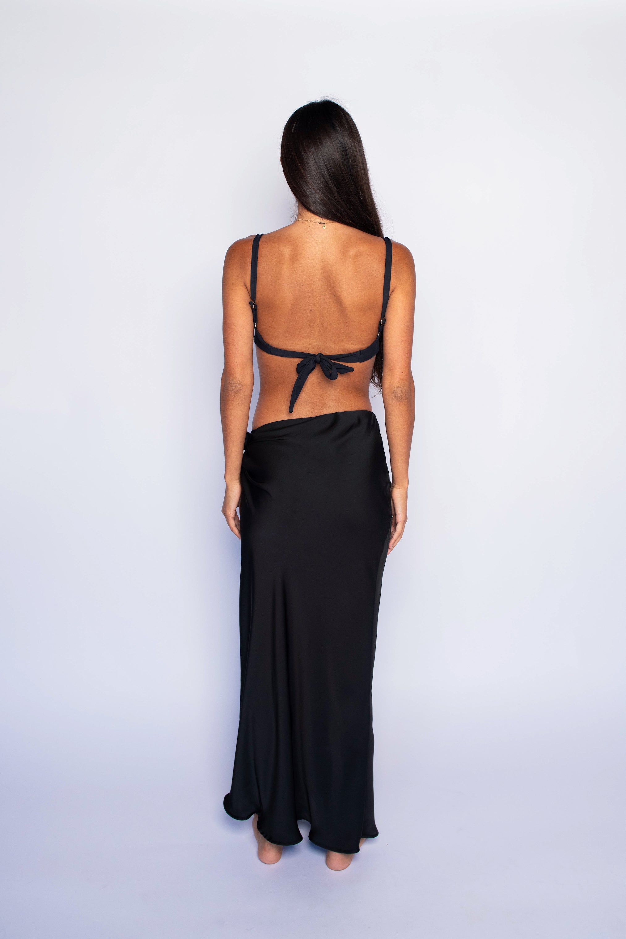 Marissa Skirt Satin - Black