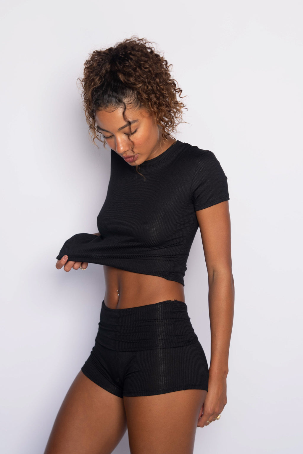 Easy Tee Ribbed - Black