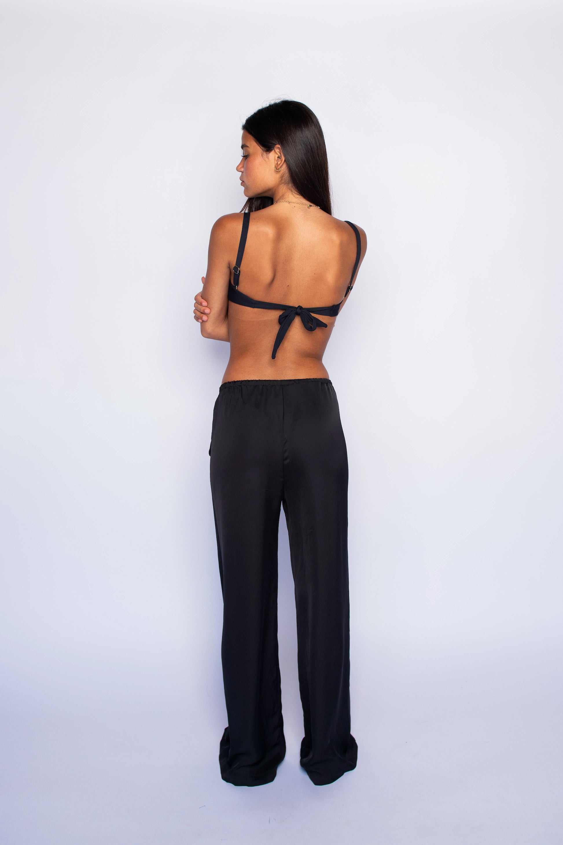 Ava Pants Satin - Black