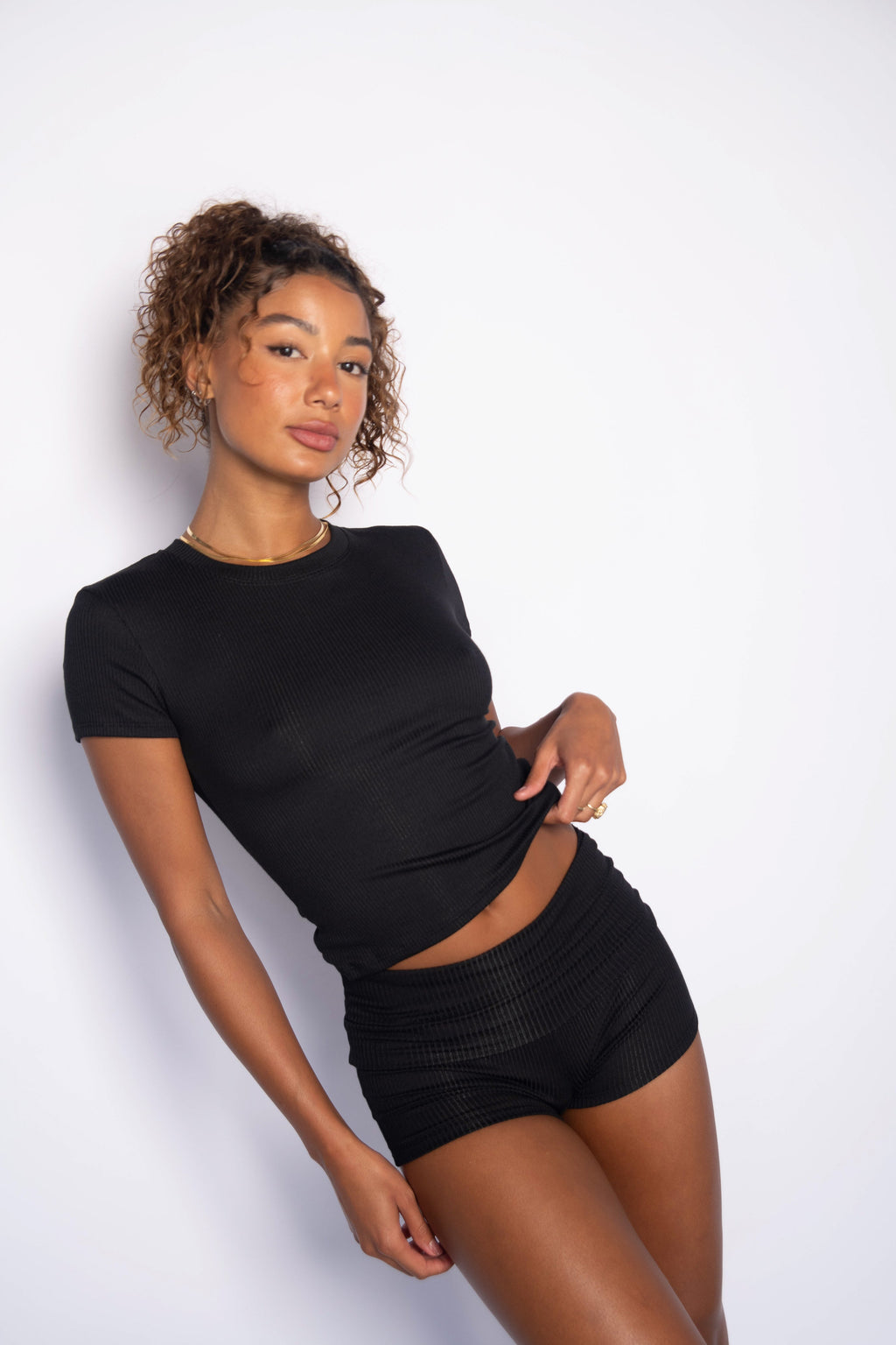 Easy Tee Ribbed - Black