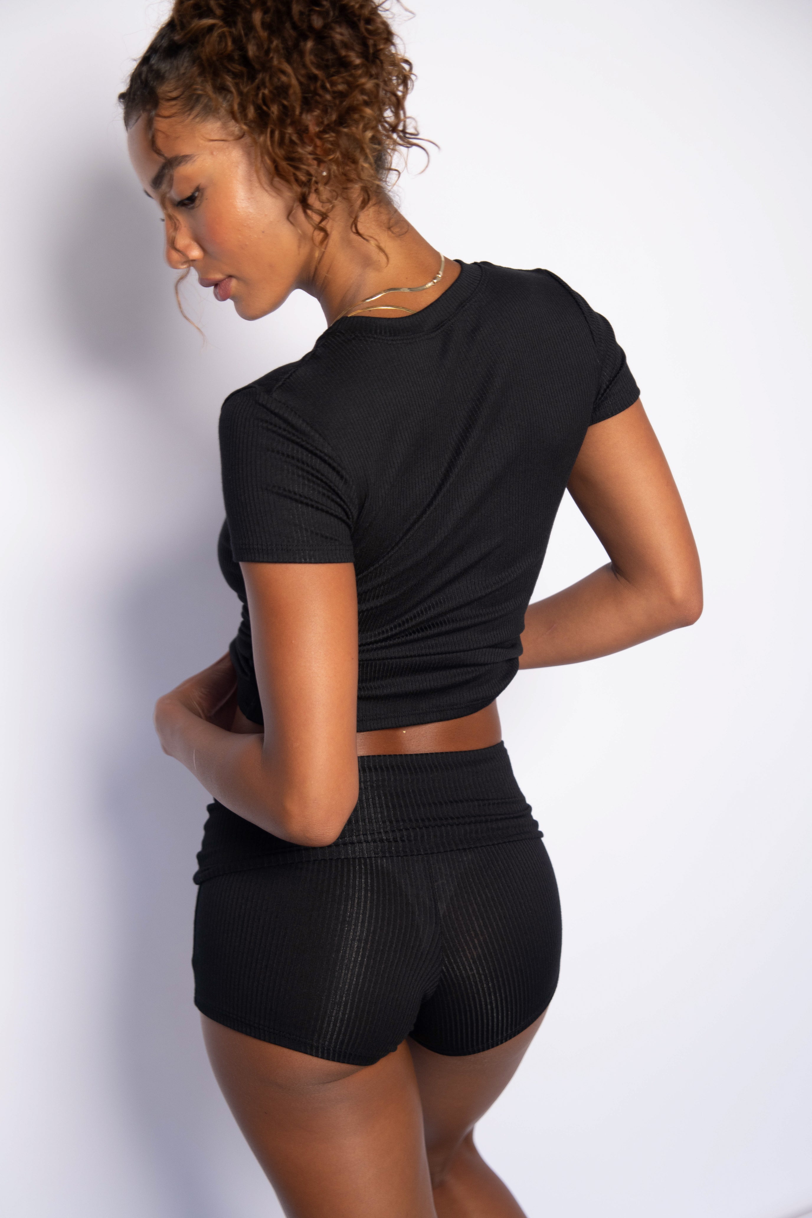 Easy Tee Ribbed - Black