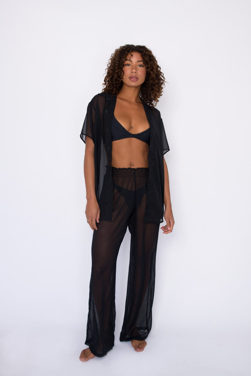 Jade Pants Chiffon - Black