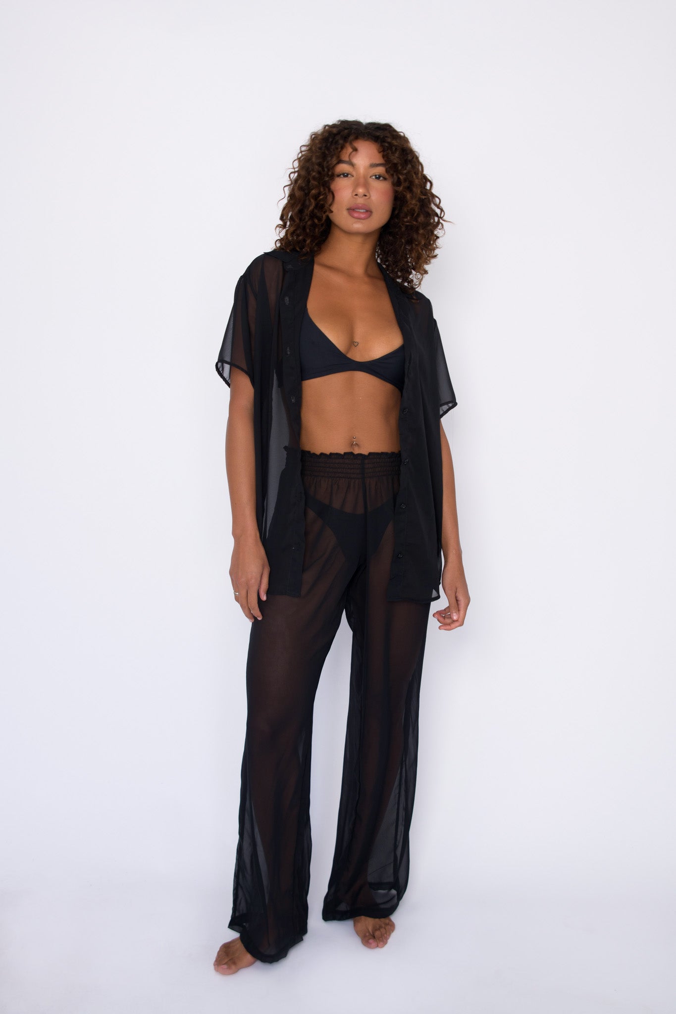 Jade Pants Chiffon - Black