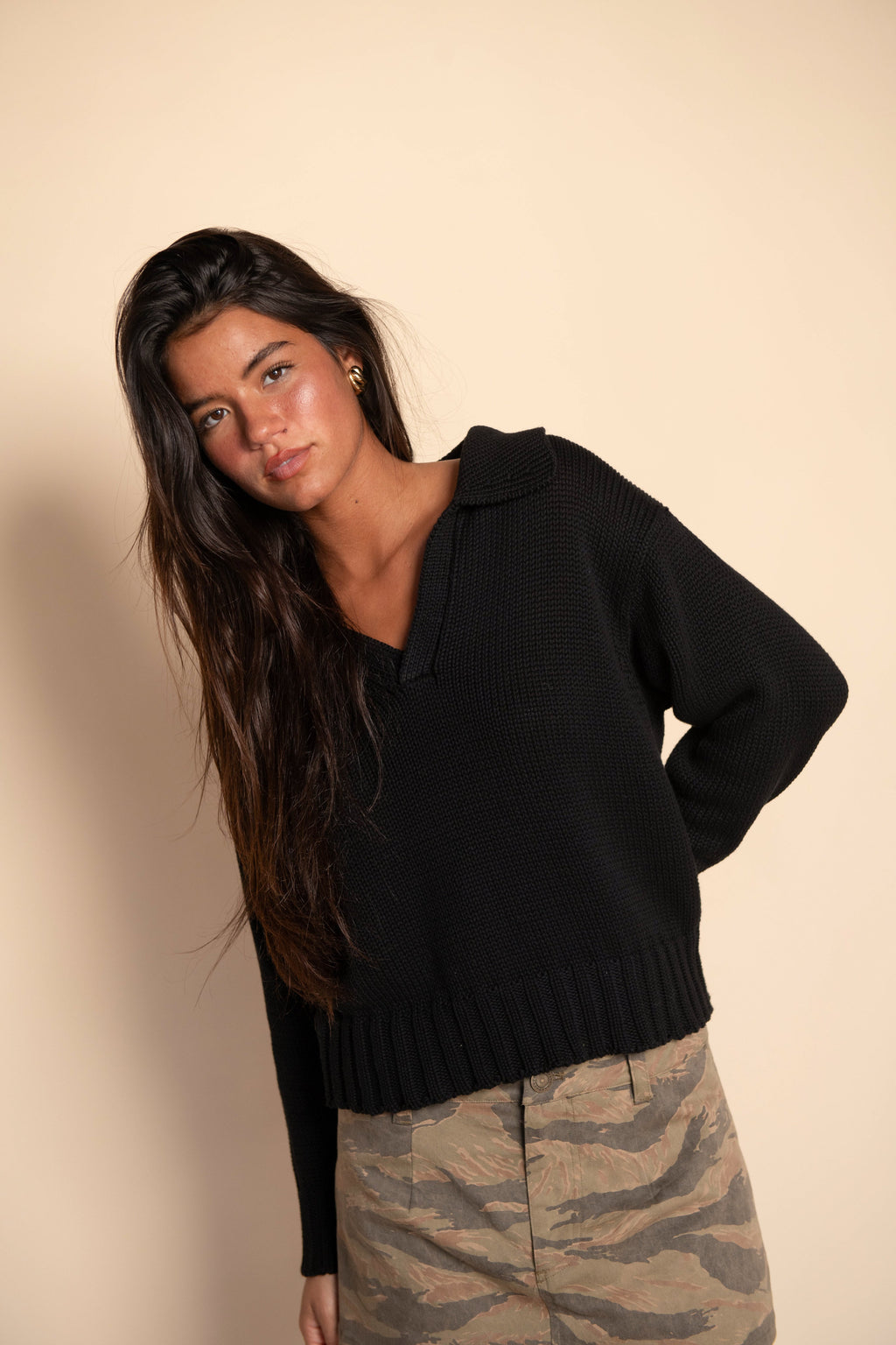 Preppy Sweater - Black