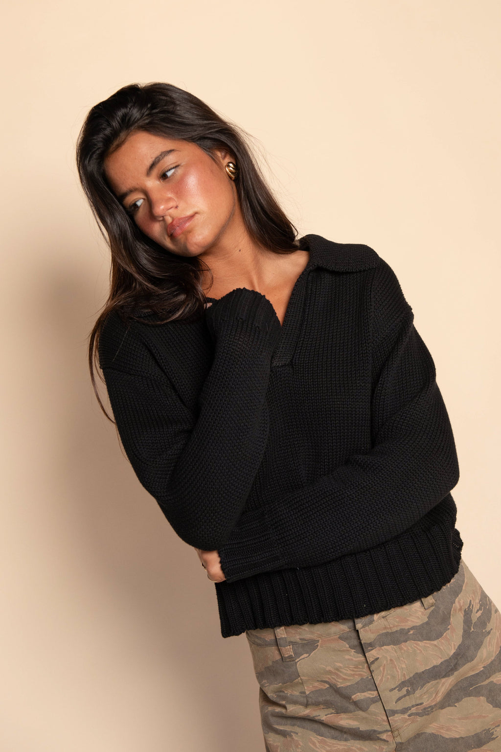 Preppy Sweater - Black