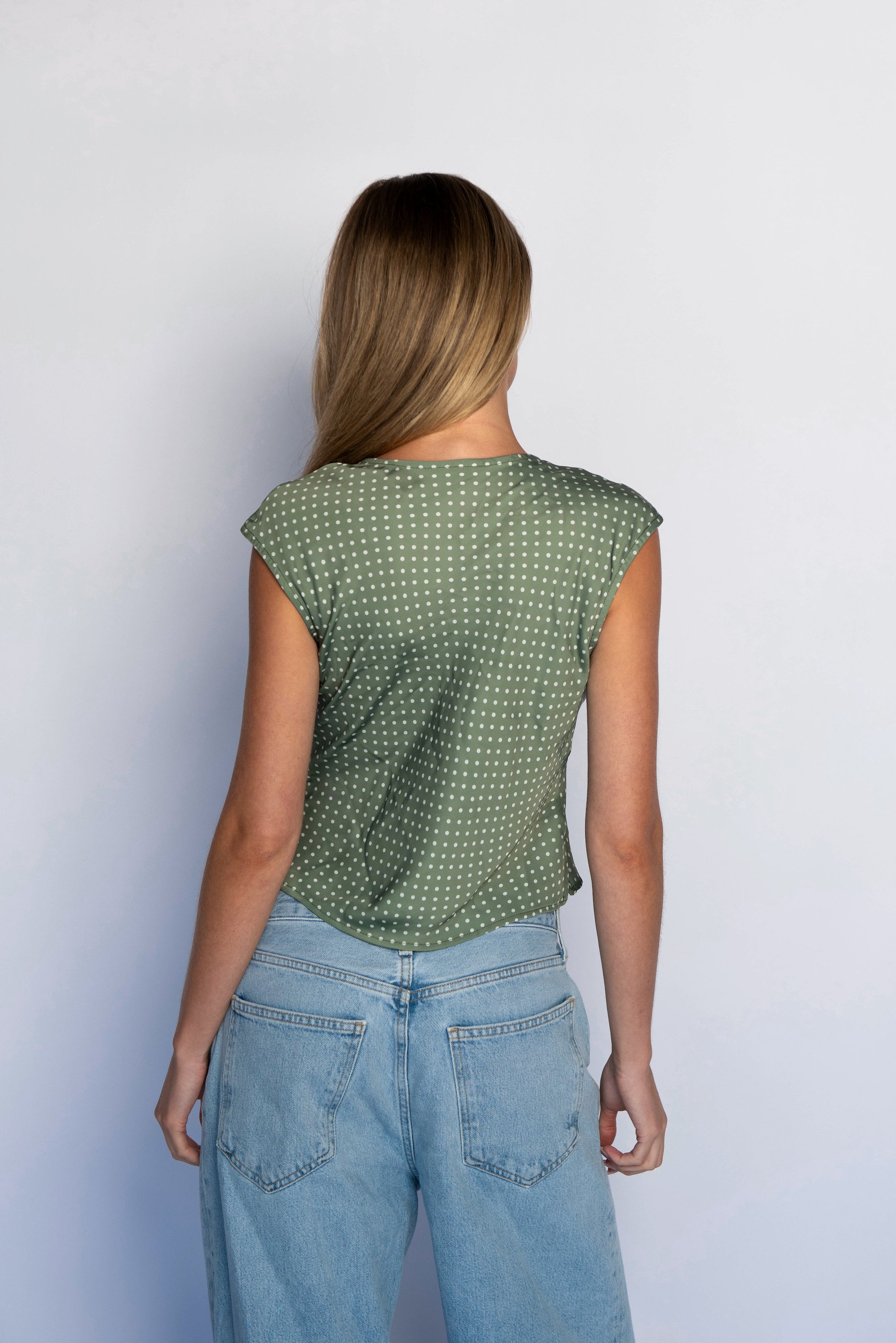 Margaret Top Satin - Meadow