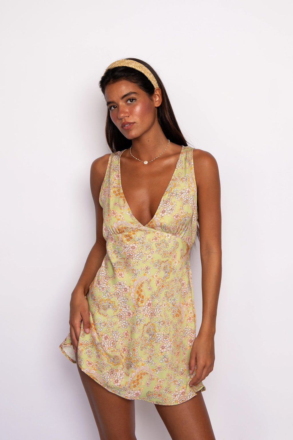 Suki Mini Dress Satin - Sorrento