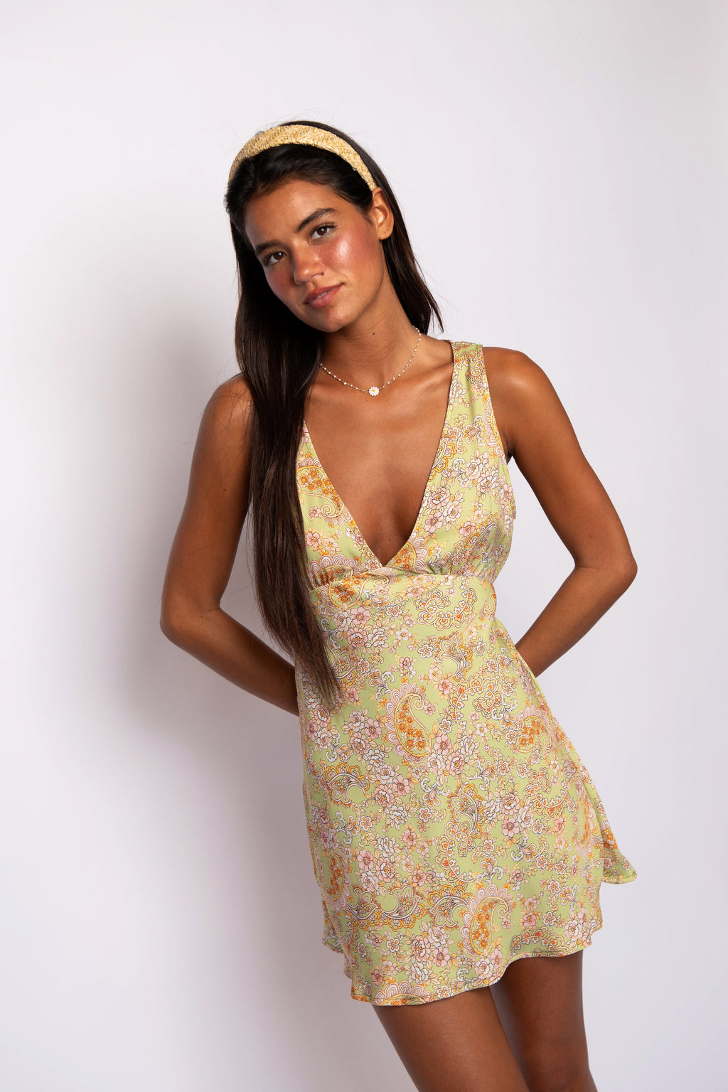 Suki Mini Dress Satin - Sorrento