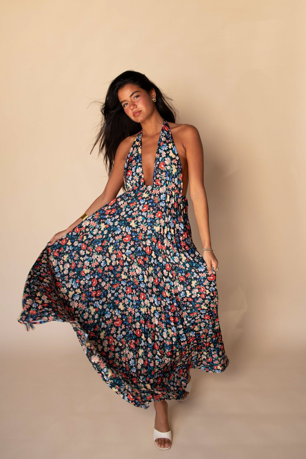 Selena Maxi Dress Satin - Prairie