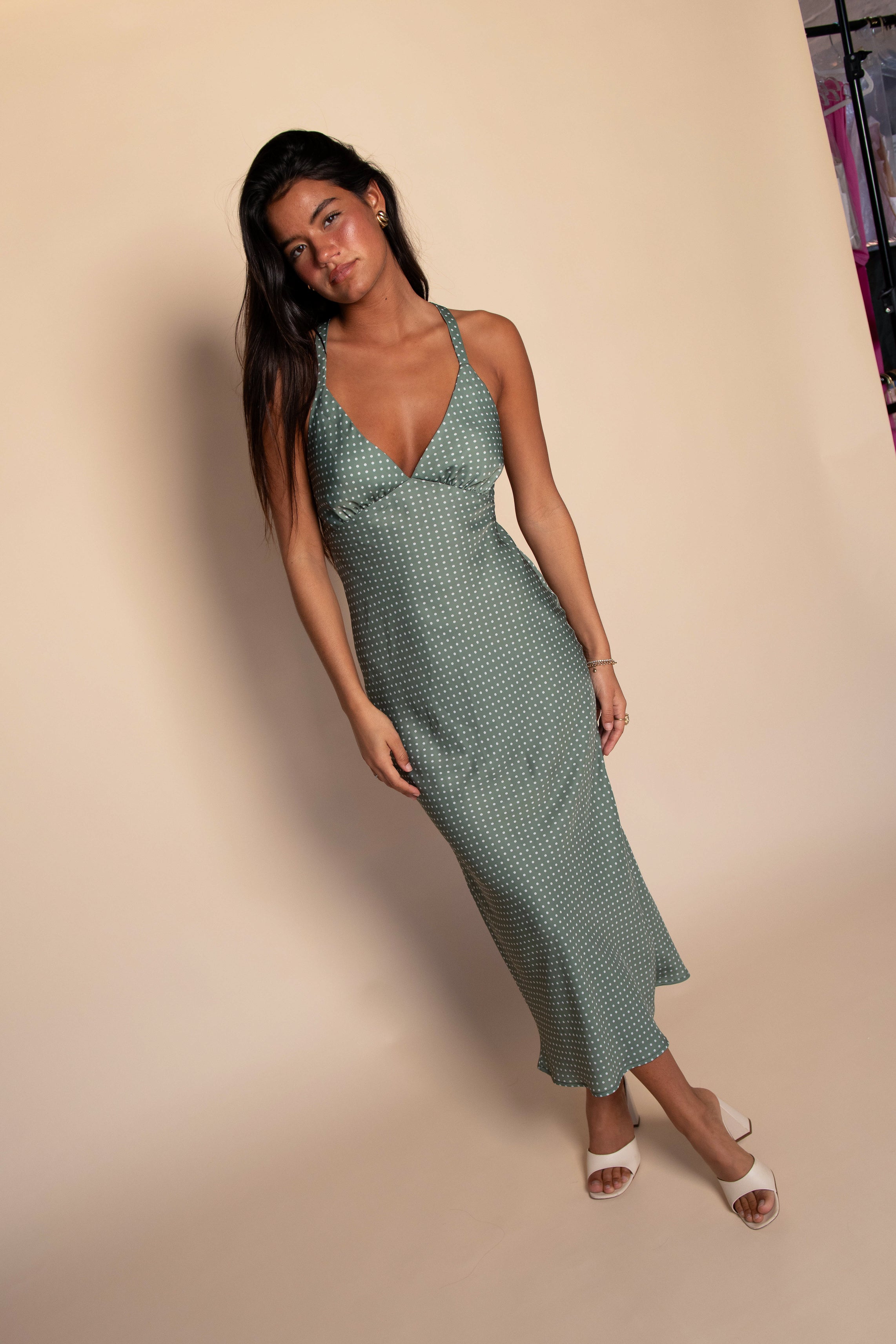 Sabrina Midi Dress Satin - Meadow
