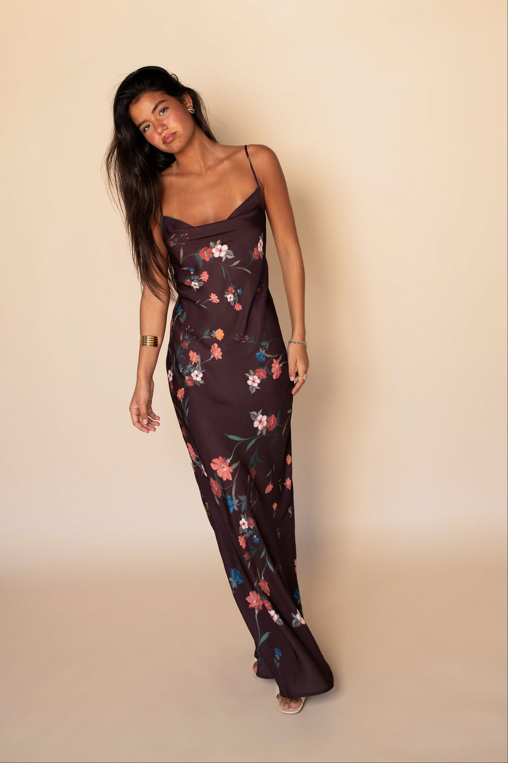 Samantha Maxi Dress Satin - Valley