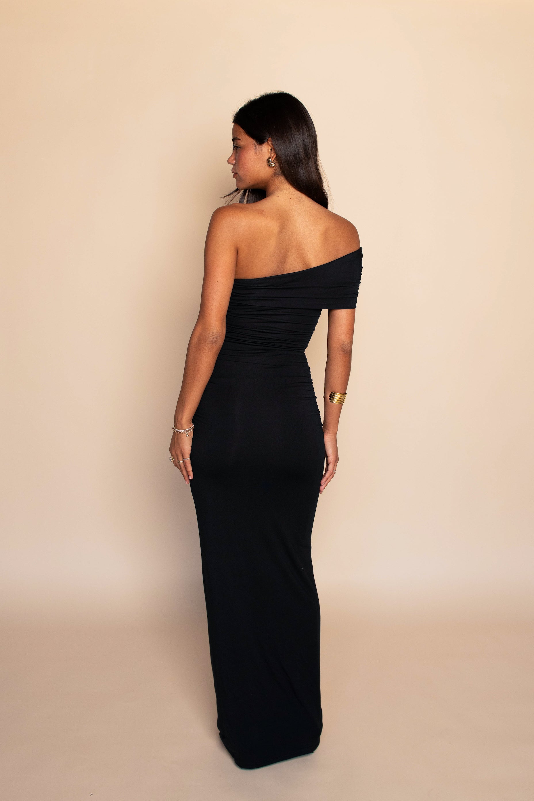 Caroline Maxi Dress Jersey - Black