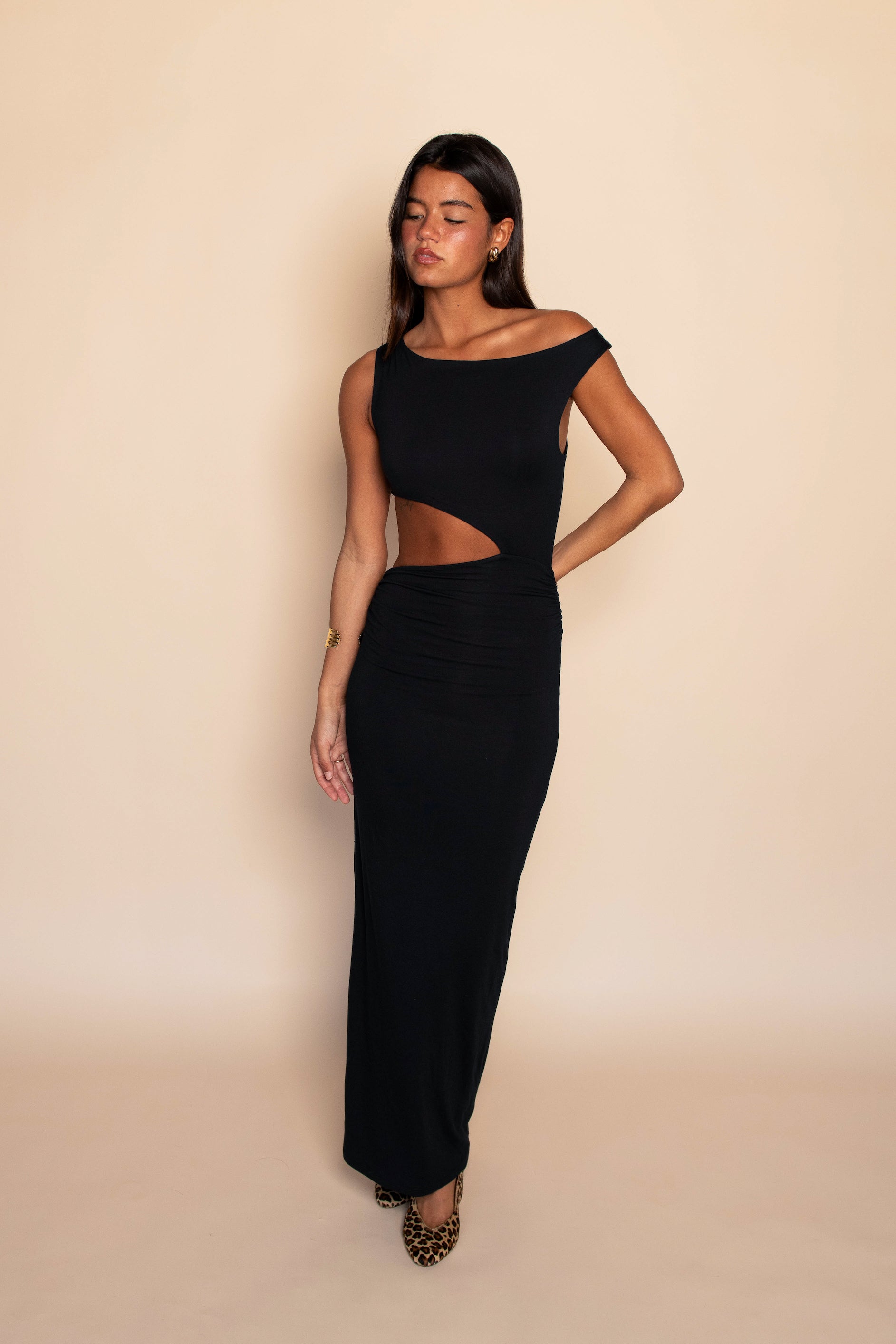 Ida Dress Jersey - Black