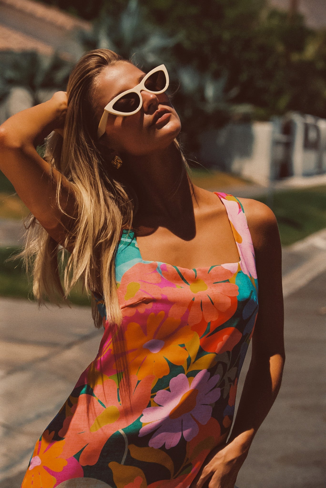 Icon Mini Dress Satin - Flamingo