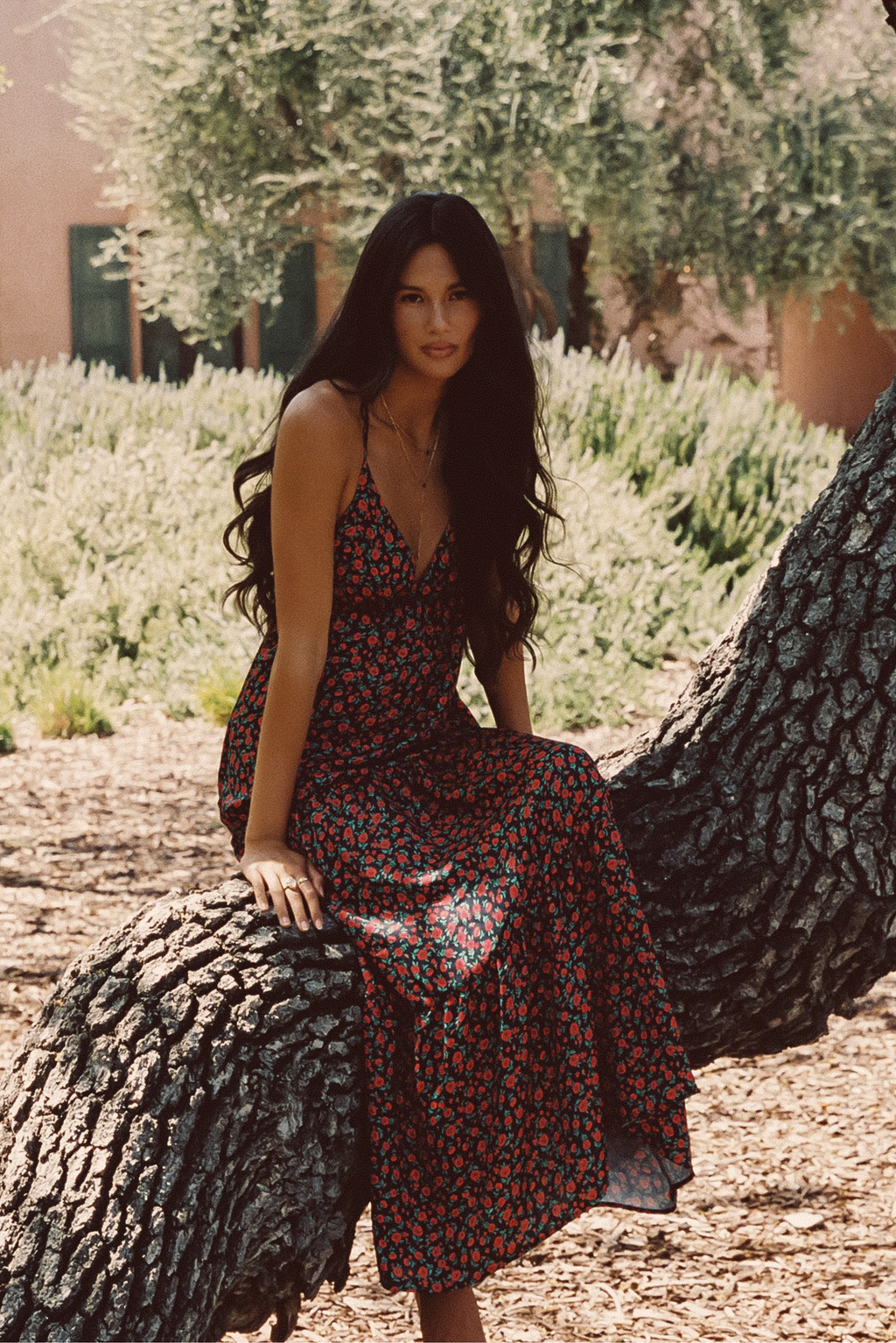 Campbell Maxi Dress Satin - Geneva