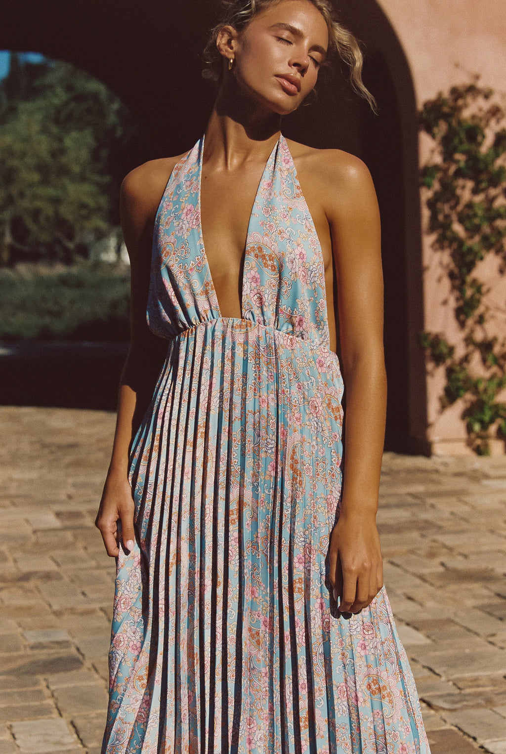 Selena Maxi Dress Satin - Mustique