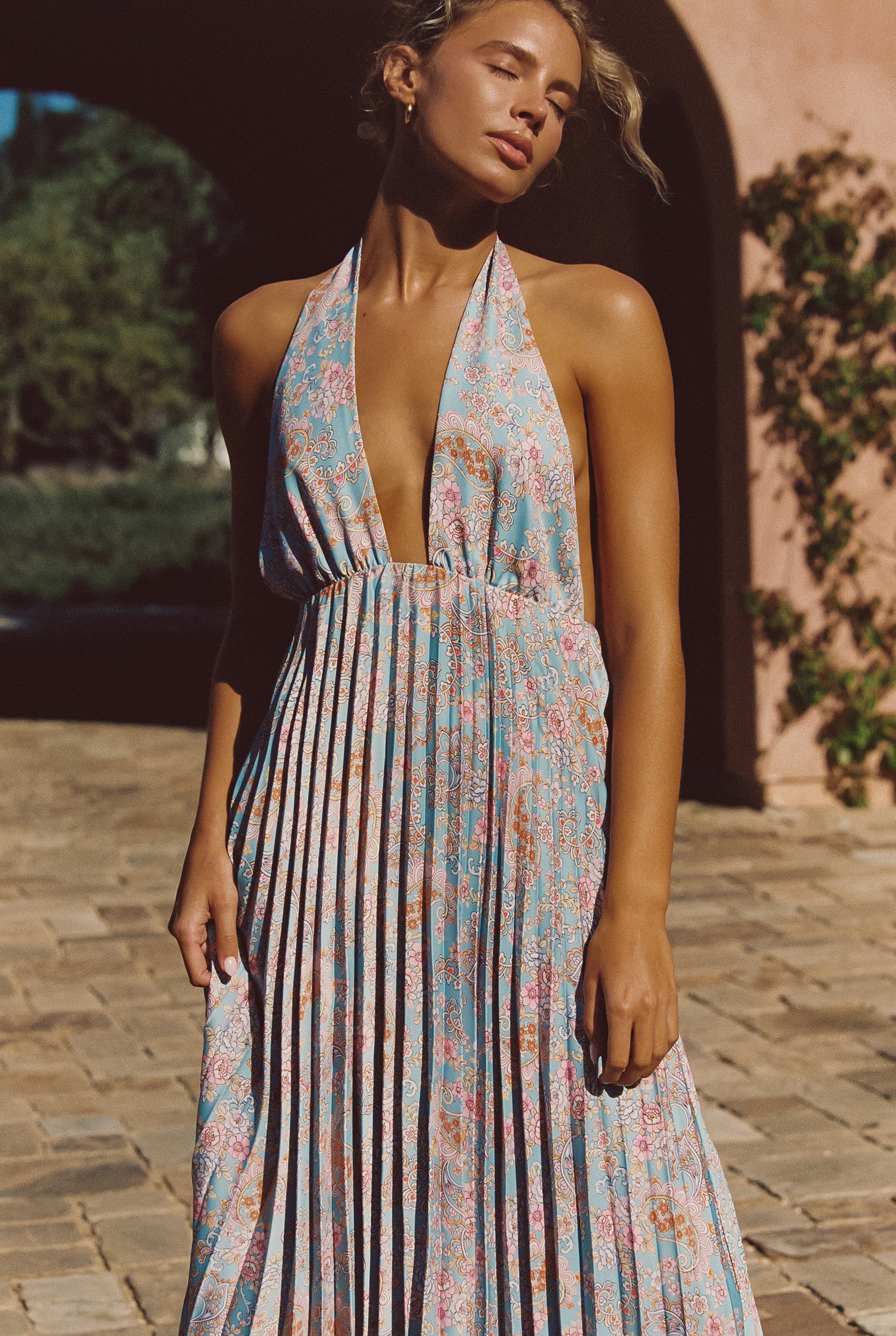 Selena Maxi Dress Satin - Mustique