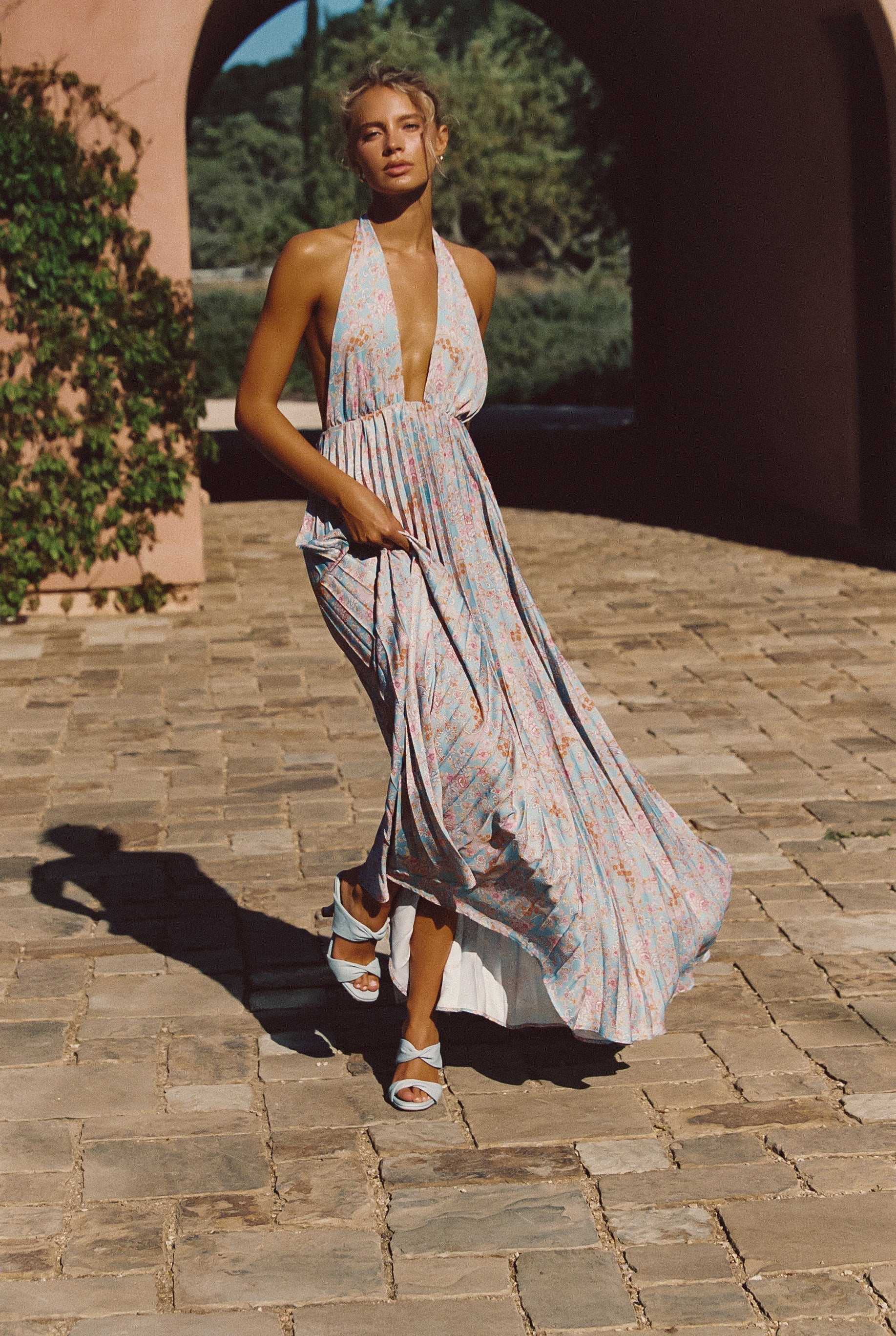 Selena Maxi Dress Satin - Mustique