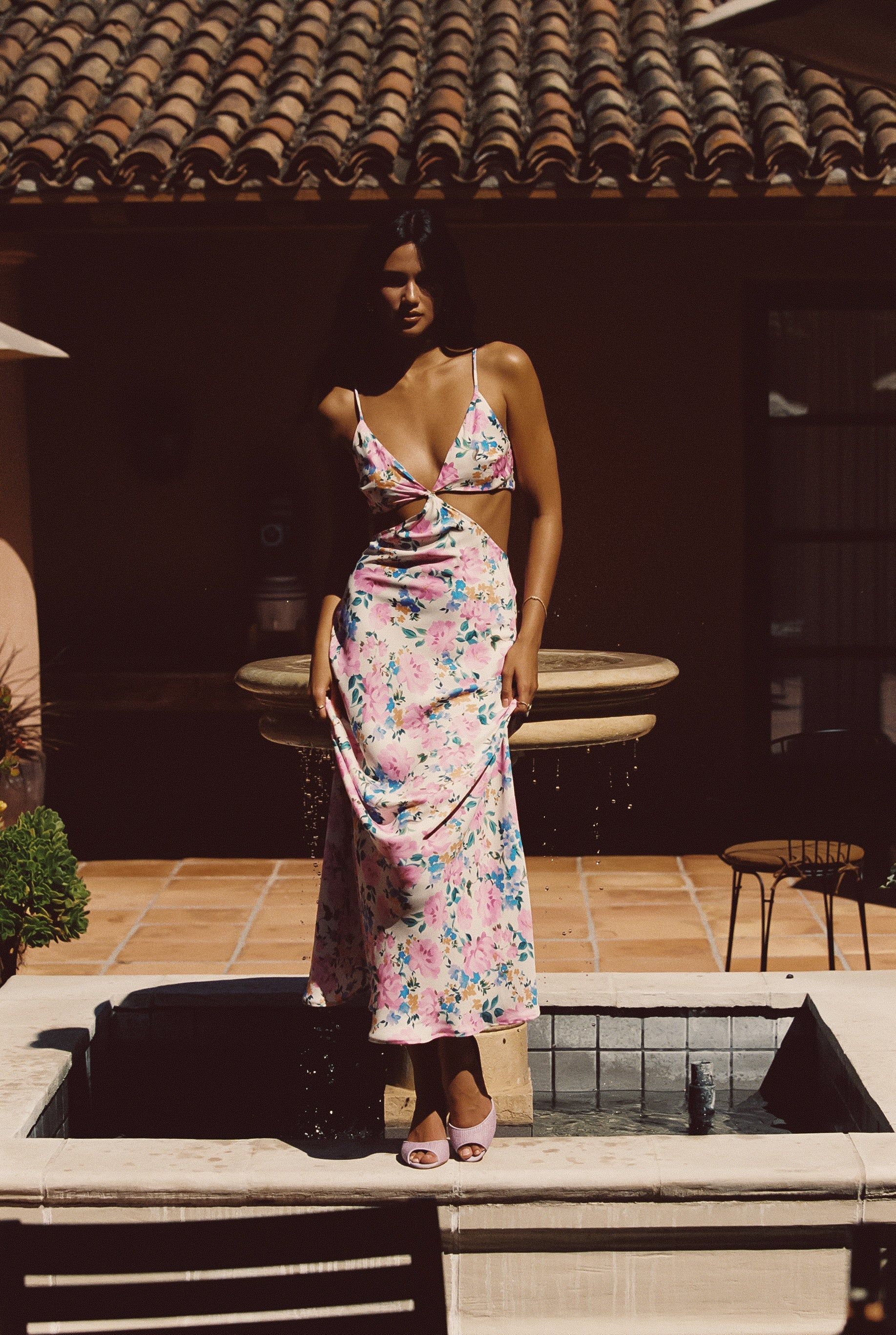 Kiele Dress Satin - Bouquet