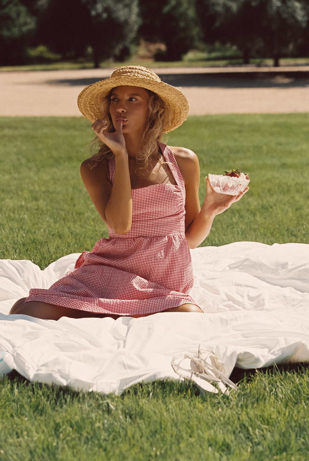 Heidi Dress - Red Gingham
